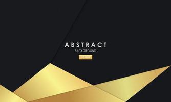 Modern abstract background black with golden color luxury vector