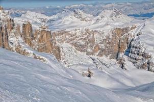 Dolomites aerial sky view photo