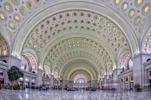 WASHINGTON, USA - JUNE 24 2016 - washington dc union station internal view on busy hour photo