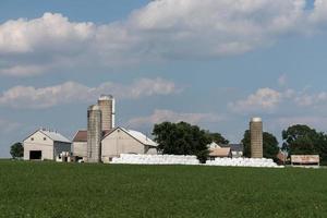 grain metallic silo in lancaster pennsylvania amish country photo