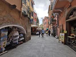 MONTEROSSO AL MARE, ITALY - JUNE, 8 2019 - Pictoresque village of cinque terre italy is full of tourist photo