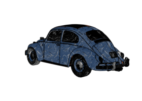 Grunge style classic car png