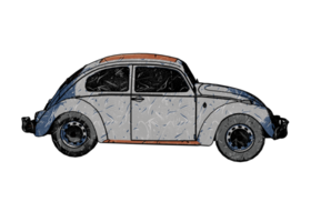 Grunge style classic car png