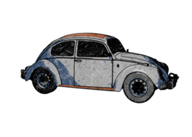 Grunge style classic car png