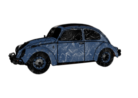 Grunge style classic car png