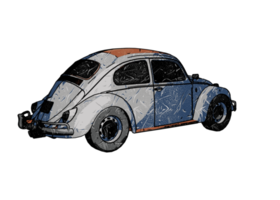 voiture classique de style grunge png