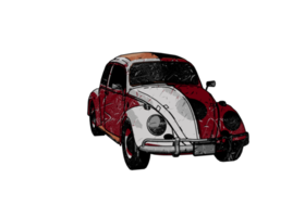 Grunge style classic car png