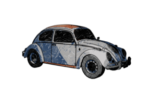 Grunge style classic car png