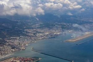 genoa morandi bridge before collapse aerial view photo