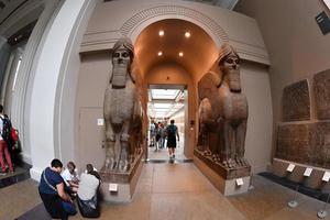 LONDON, ENGLAND - JULY 15 2017 - British museum full of tourists photo