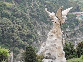 MONTEROSSO AL MARE, ITALY - JUNE, 8 2019 - Pictoresque village of cinque terre italy old cemetery photo