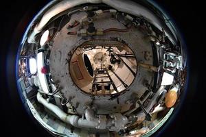 BALTIMORE, USA - JUNE 21 2016 - inside TORSK ii world war submarine view detail close up photo