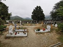 MONTEROSSO AL MARE, ITALY - JUNE, 8 2019 - Pictoresque village of cinque terre italy old cemetery photo