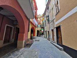 MONTEROSSO AL MARE, ITALY - JUNE, 8 2019 - Pictoresque village of cinque terre italy is full of tourist photo