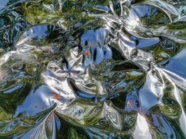 Metallic liquid reflection background photo