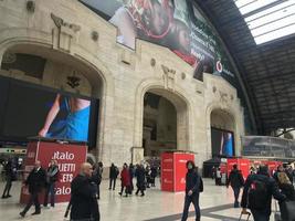 MILAN, ITALY - APRIL 9 2018 - Milan Central railway station crow photo