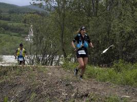 CANTALUPO LIGURE, ITALY - MAY 15 2021 - Stone Door Porte di Pietra trial running marathon photo