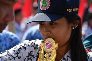 UBUD, INDONESIA - AUGUST 17 2016 - Independence day is celebrating all around in the country photo