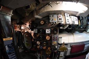 BALTIMORE, USA - JUNE 21 2016 - inside TORSK ii world war submarine view detail close up photo
