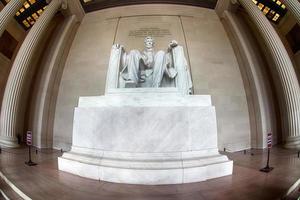 WASHINGTON, USA - JUNE 24 2016 - Lincoln statue at Memorial in Washington DC photo