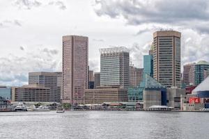 baltimore, maryland, puerto, vista, panorama, paisaje urbano, paisaje foto