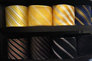 italian made silk tie on display photo