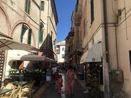 NOLI, ITALY - JULY 7 2018 - Noli medieval village in Liguria Italy photo