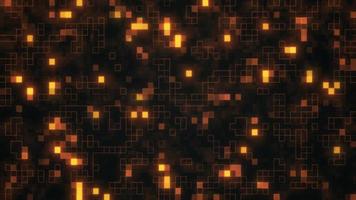 Digital Small Squares HUD high tech Background, Abstract high technology digital background, Colorful square matrix high tech background, high tech glowing moving square particles background video