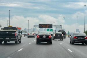 WASHINGTON, USA - JUNE, 23 2016 Maryland congested highway on rainy day photo