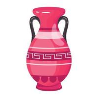 A ceramic pot flat illustration vector