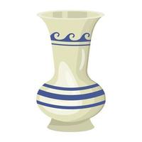 A ceramic pot flat illustration vector