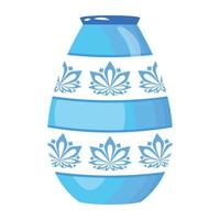 A ceramic pot flat illustration vector