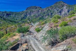 Sierra Guadalupe upland in baja california landscape panorama photo