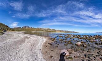 Baja California desert and cortez sea landscape view photo