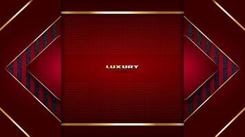 Luxury frame red background design decoration with gold color, elegant layout template, for covers, posters, flyers, invitations, web banners, cards, etc. vector