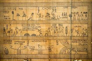 Papyrus of old ancient egyptian book of dead photo