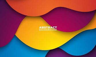 Abstract modern colorful, gradient dynamic geometric abstract wavy background and papercut style effect design vector illustration.