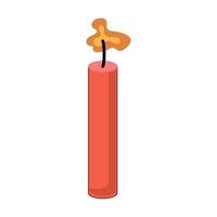 Cartoon dynamite and tnt explosives with timer and fuse. Fire bomb and dangerous weapon to destroy. Game icon for destruction and dangerous burning object vector illustration