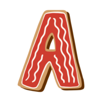alphabet de biscuits de noël png