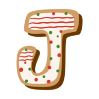 Alfabeto de galletas navideñas png