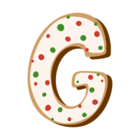 alphabet de biscuits de noël png