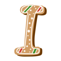 Alfabeto de galletas navideñas png