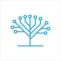 Circuit tree tech logo template design. Innovative digital technology concept business icon. Vector illustration.