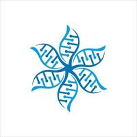 DNA logo design template.icon for science technology vector