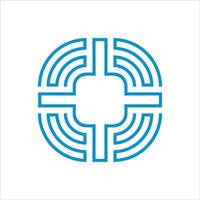 elemento de plantilla de diseño de logotipo de tecnología médica vector