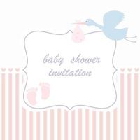 baby shower card vector