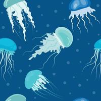 pattern with jellyfish vector