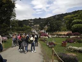 génova, italia - 7 de mayo de 2022 - exposición floreal internacional euroflora foto