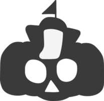 Kong Koi halloween pumpkin black element. png