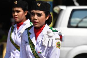 ubud, indonesia - 17 de agosto de 2016 - el día de la independencia se celebra en todo el país foto